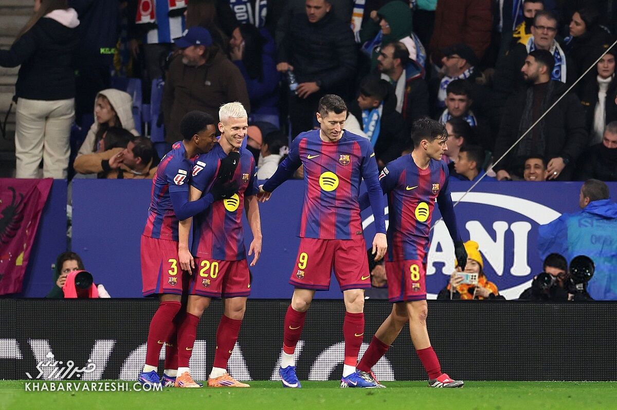 اسپانیول ۰ - بارسلونا ۲/ به زانو درآوردن همشهری سرسخت؛ بارسلونا دربی کاتالونیا را هم فتح کرد