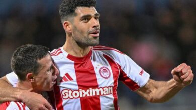 طارمی پادشاه ایرانی یونان/ صدرنشینی المپیاکوس با گل و پاس گل مهاجم ایرانی